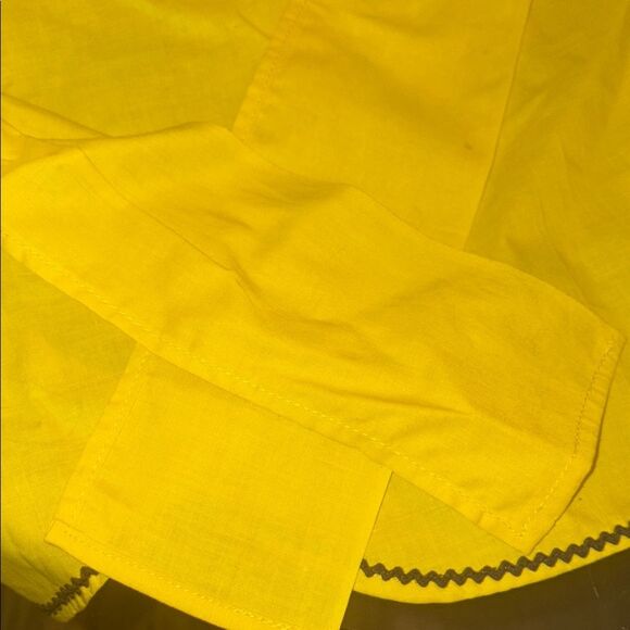 Vintage Yellow Apron with Paisley Pocket - Picture 4 of 6